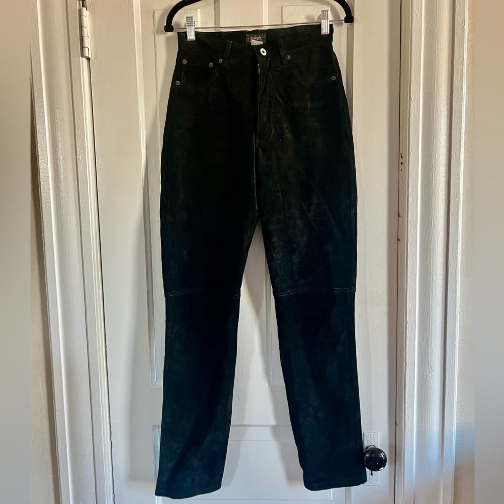 Vintage suede high rise leather pants